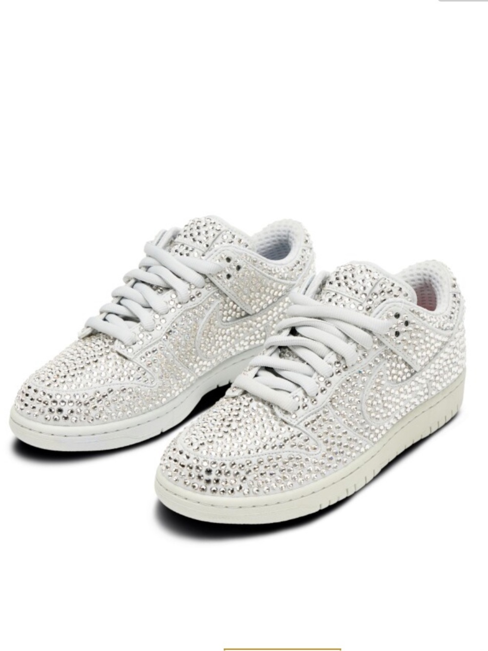 NWT Cactus Plant Flea Market x Swarovski x Nike Dunk Low 'Pure Platinum' Sneaker - Picture 5 of 14